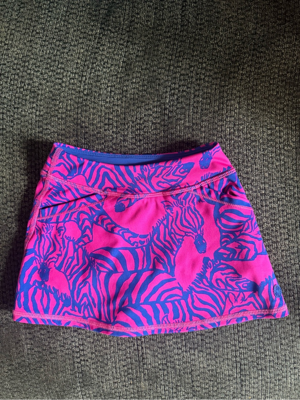 Lilly Pulitzer Luxletic Wild Night Zebra Skort Girls XS 2-3 Pink Blue